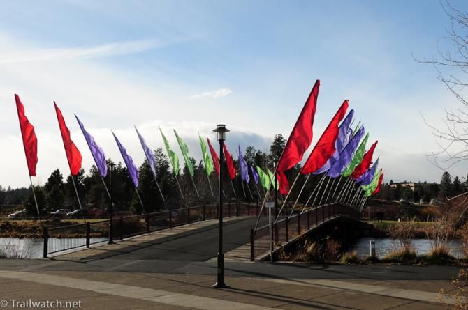 The entrance to the race venue in Bend