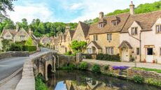 Picturesque houses in village near Badminton Horse Trials