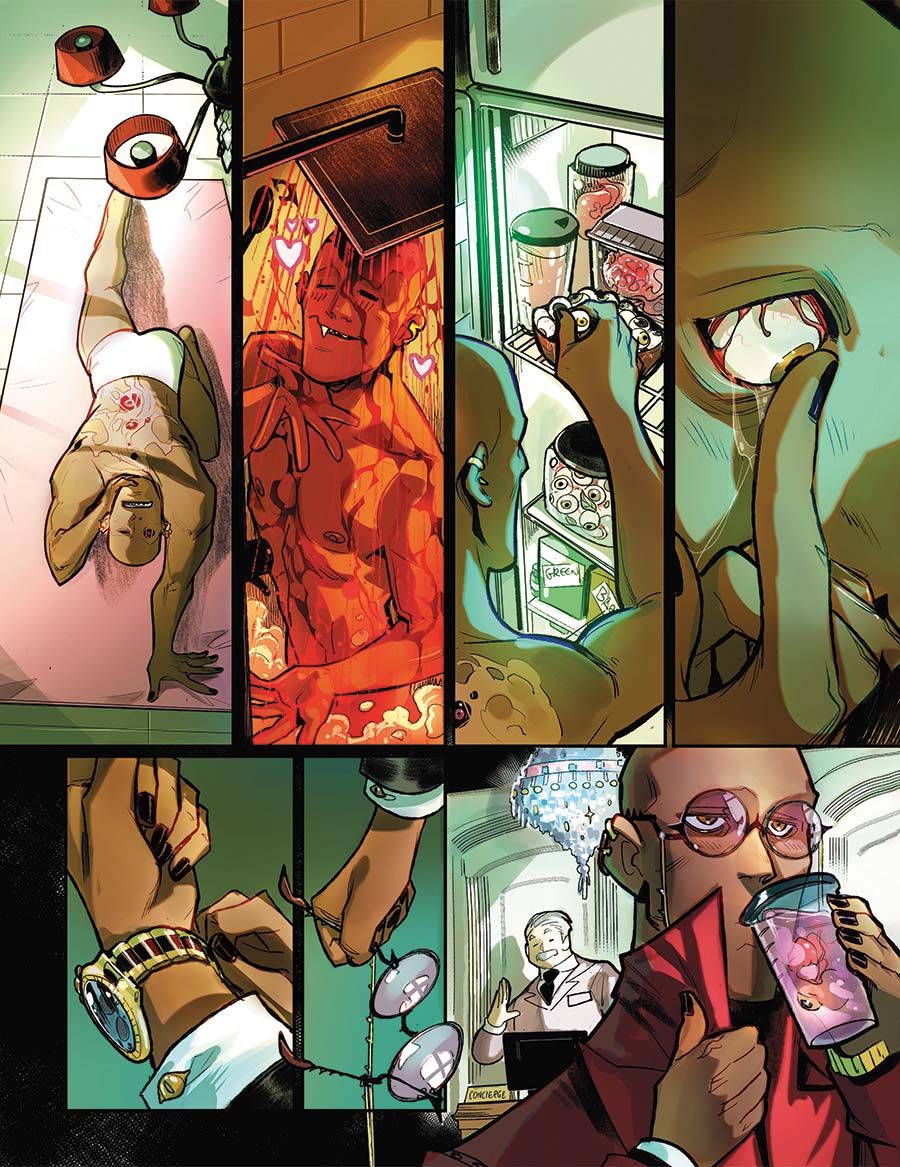 Sample pages from various DSTLRY titles.