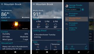Accuweather for Windows 10 Mobile