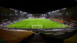 Molineux Stadium in Wolverhampton, England.