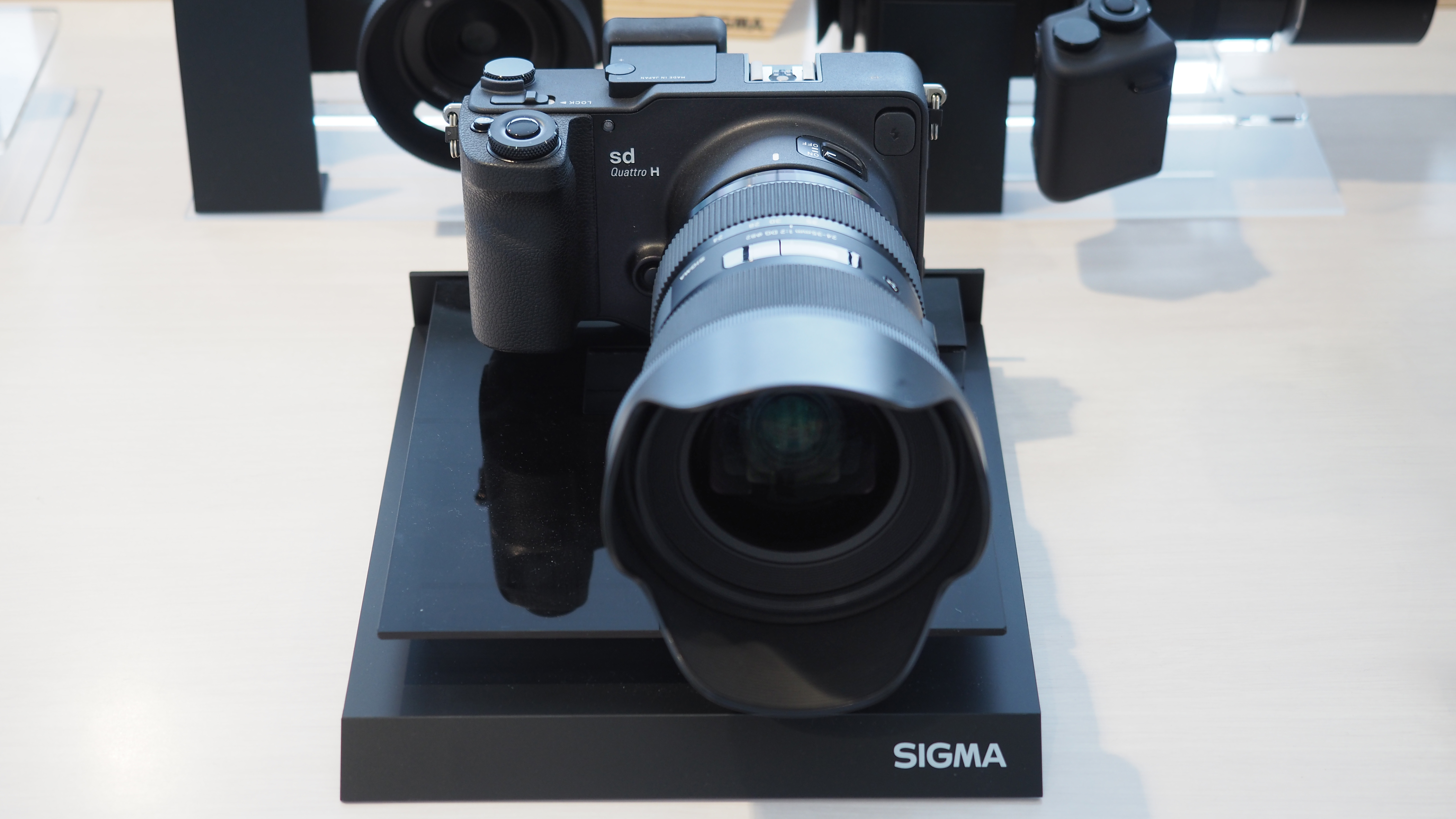 Sigma SD Quattro H on a Sigma display stand