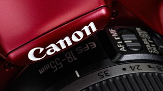 Canon logo on camera