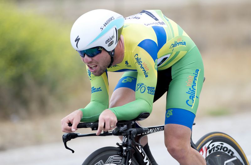 Mark Cavendish in the points jersey