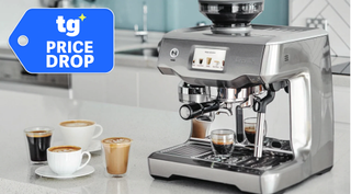Breville Oracle touch on kitchen becn with TG Deal badge