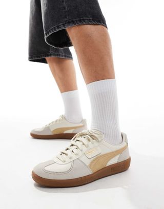 Puma Palermo Leather Trainers in Neutral