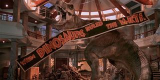 Jurassic Park ending T-Rex when dinosaurs ruled the earth