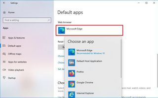 Windows 10 set default browser