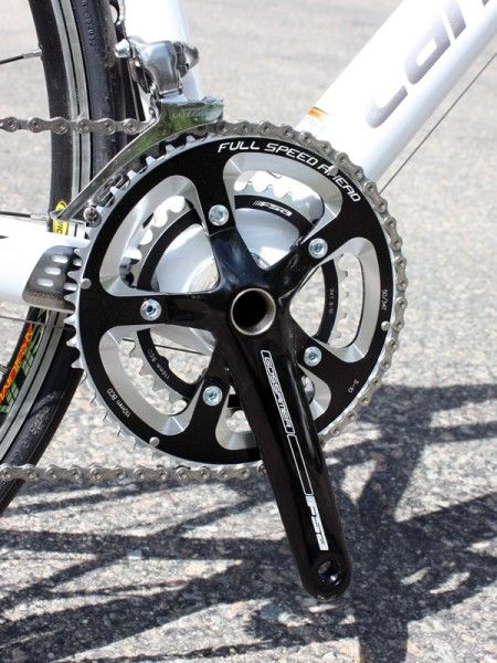 The FSA Gossamer MegaExo crankset runs smoothly and shifts well but the BB30 version is significantly lighter - and not much more expensive.