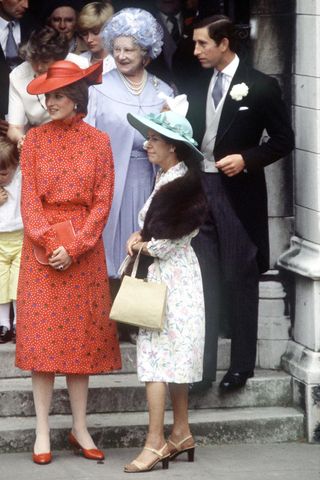 Princess Margaret with Princess Diana in 1981