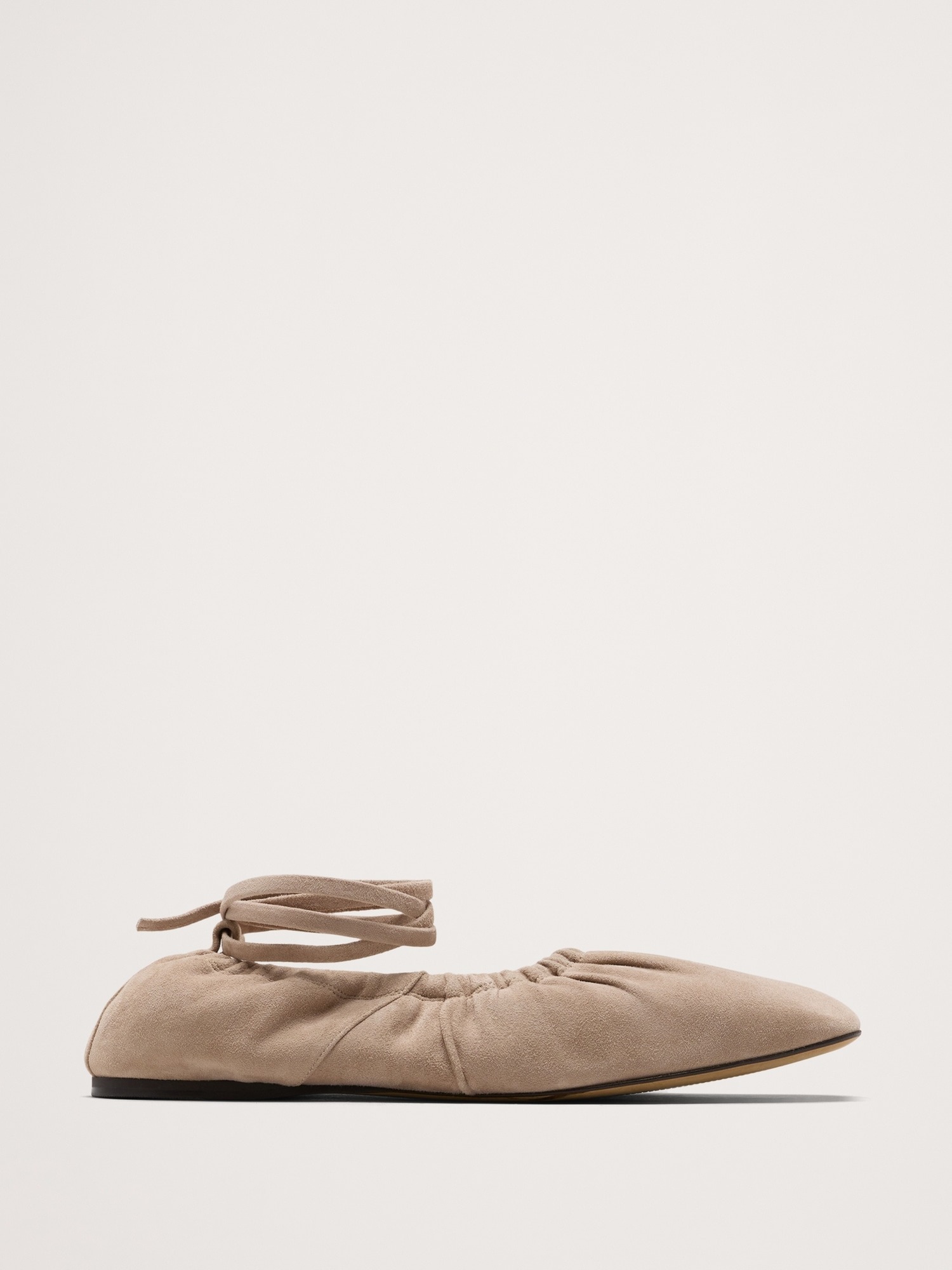 Banana Republic, Ruched Suede Ballet Flat