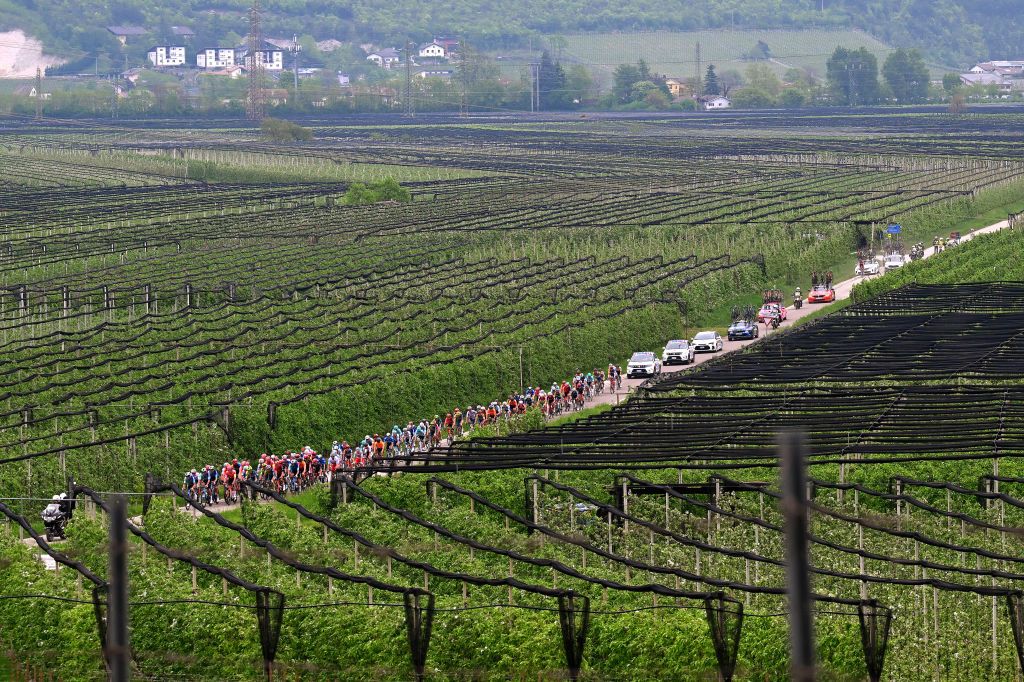 Stage 1 of the Tour of the Alps passed through the vineyards