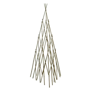 A bamboo teepee structure