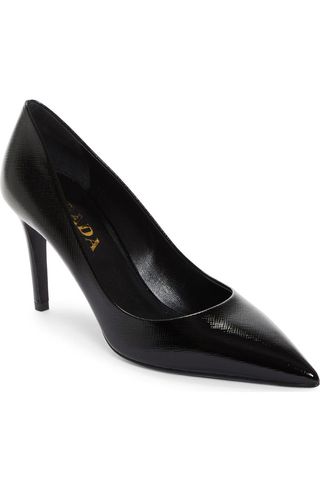 Saffiano Leather Pump