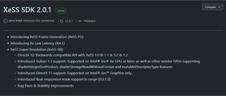 Intel XeSS SDK 2.0.1