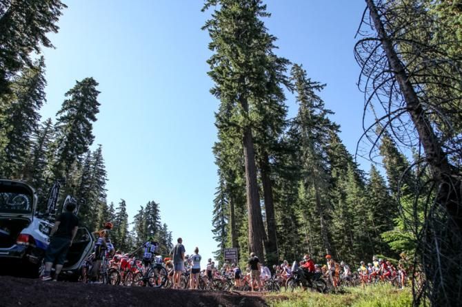 Racing is about to get going under a clear Oregon sky.