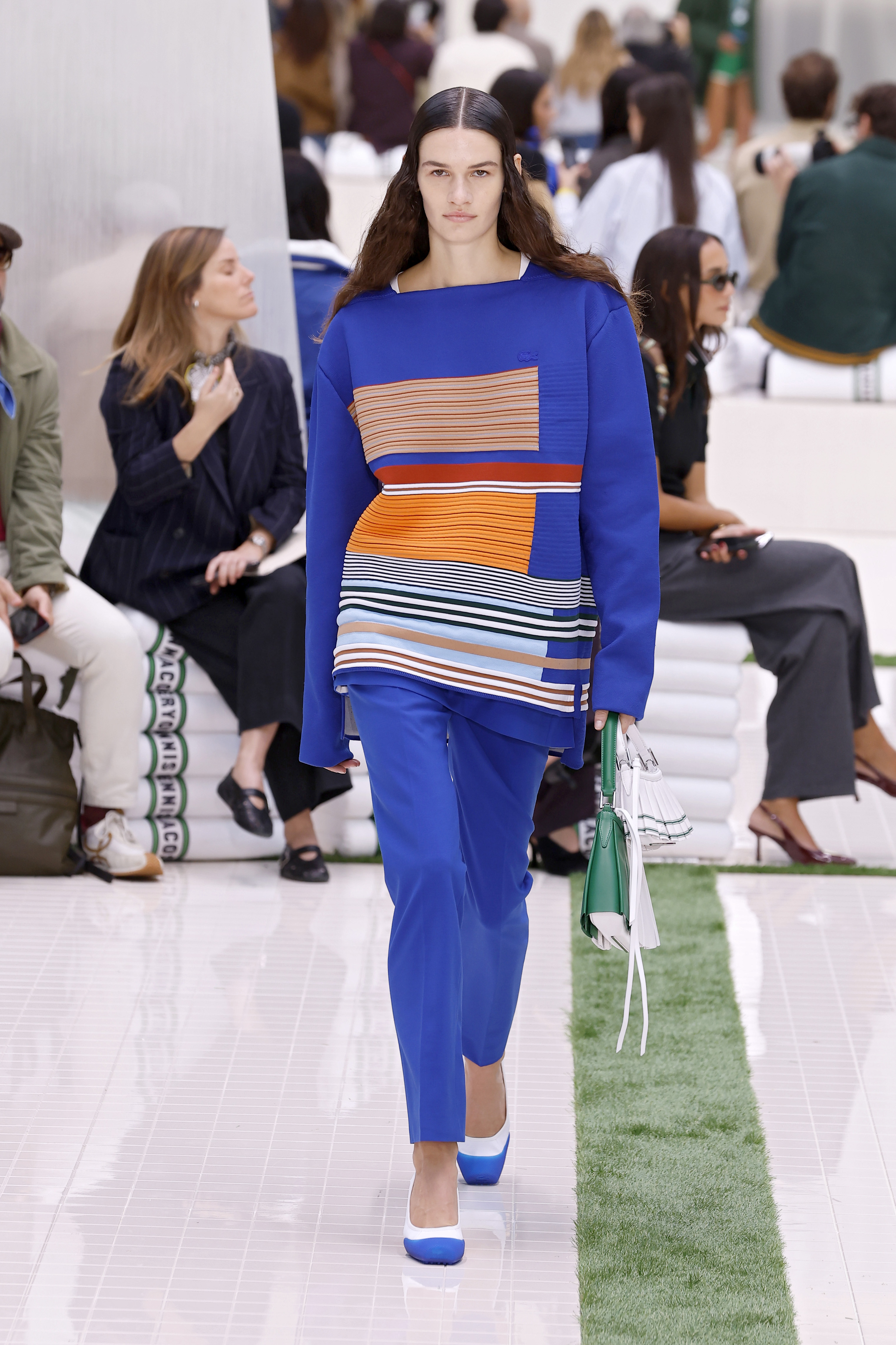 cobalt blue color trend on Lacoste's Spring 2026 runway