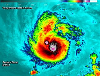 Tropical Storm Dorian satellite image