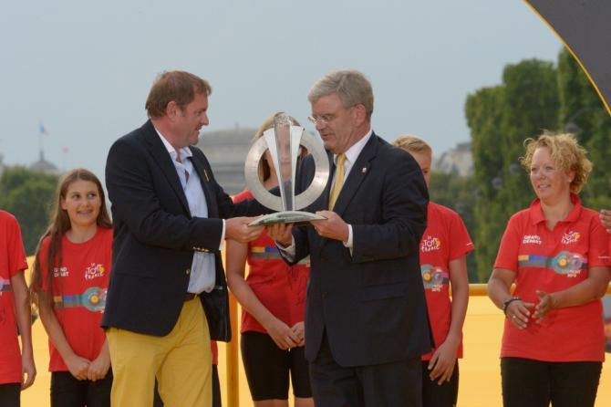 Gary Verity, Chief Executive of Welcome to Yorkshire and Utrecht mayor Jan Van Zanen