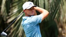 Ludvig Aberg takes a shot at the RBC Heritage