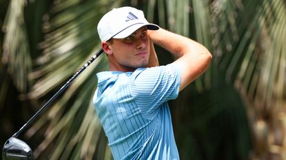 Ludvig Aberg takes a shot at the RBC Heritage