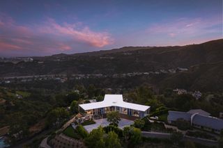aerial shot of contemporary home in Bel Air
