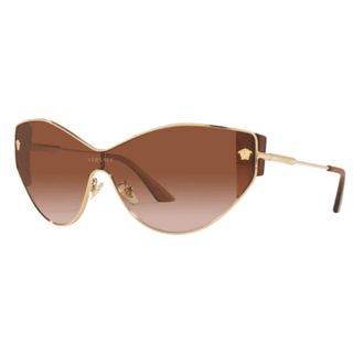 Pair of noughties style brown and gold Versace sunglasses
