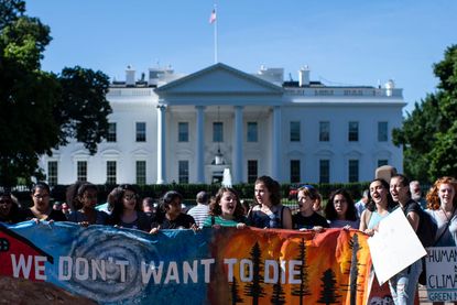 Climate protest outside White House