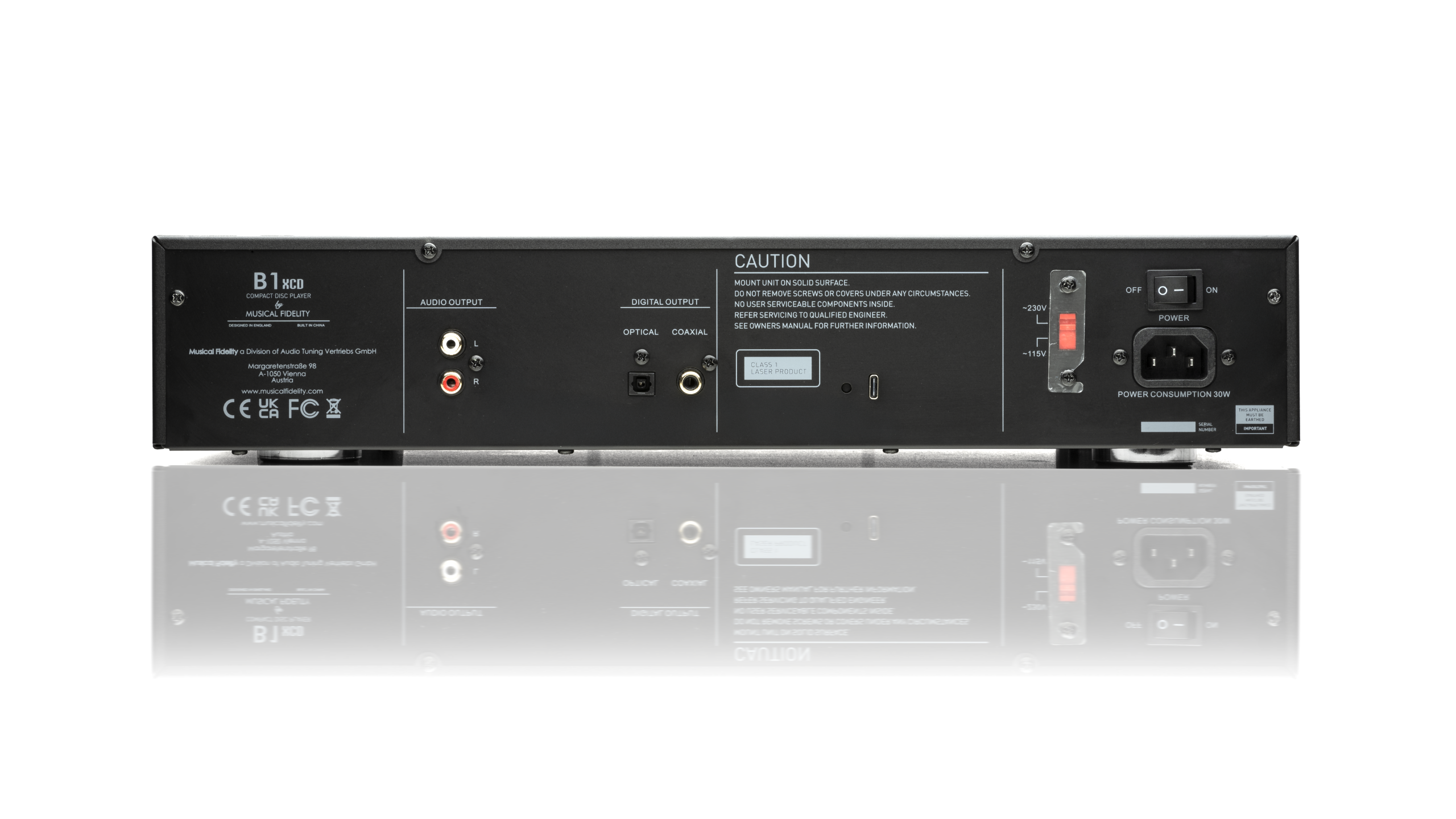 Musical Fidelity B1xcd CD player on a plain background