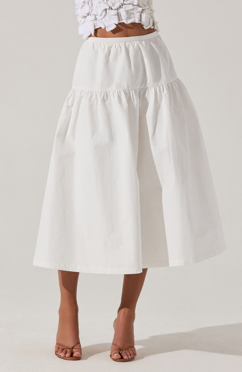 Drop Waist Cotton Blend Skirt