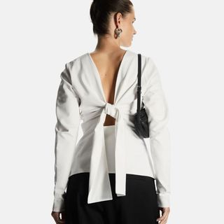 COS tie back white top