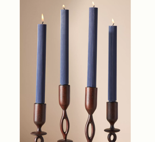 Fluted Taper Candles, Set of 4