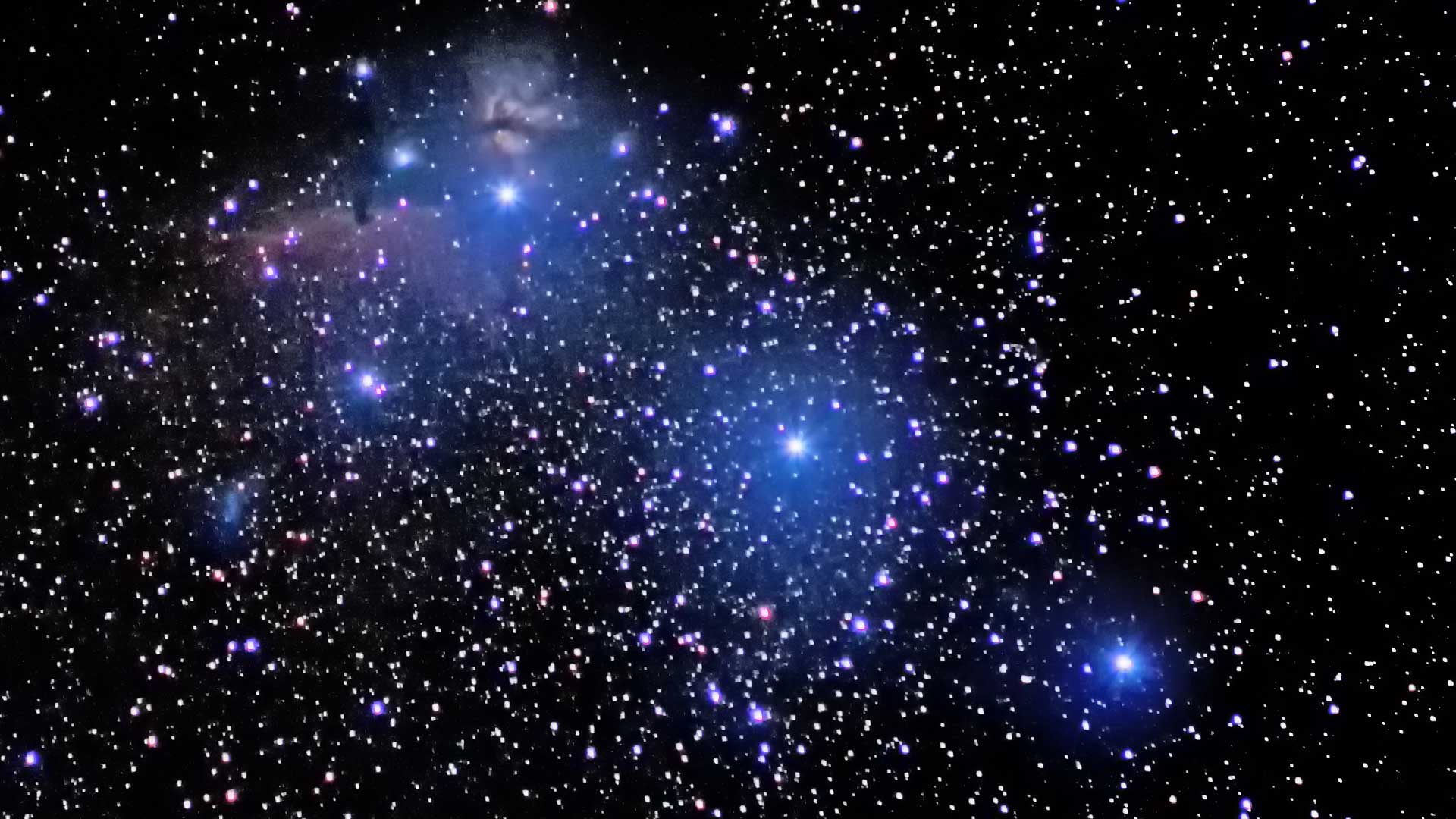 Photograph of Orion's belt stars