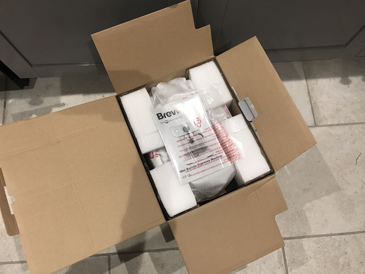 Breville Mini Espresso coffee machine in box