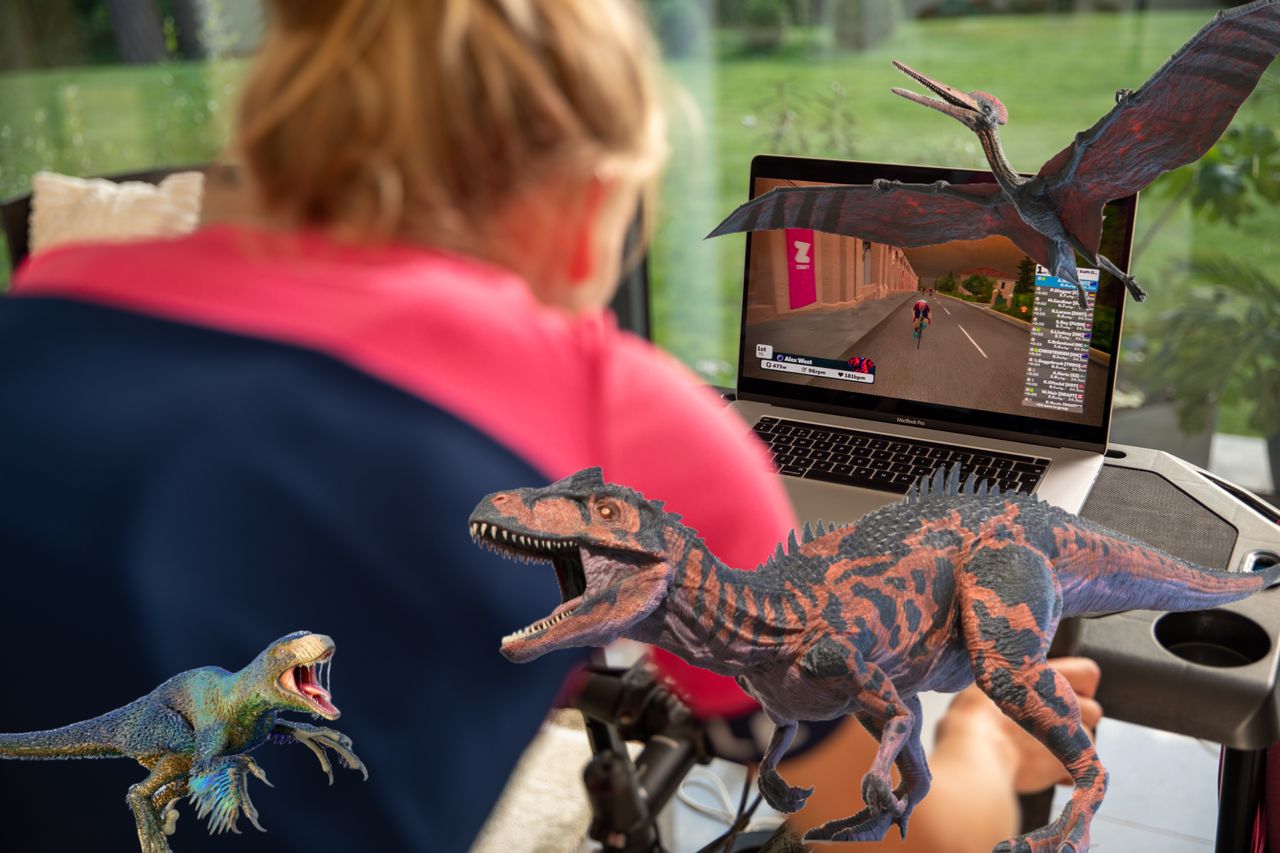 dinasours on turbo trainer 