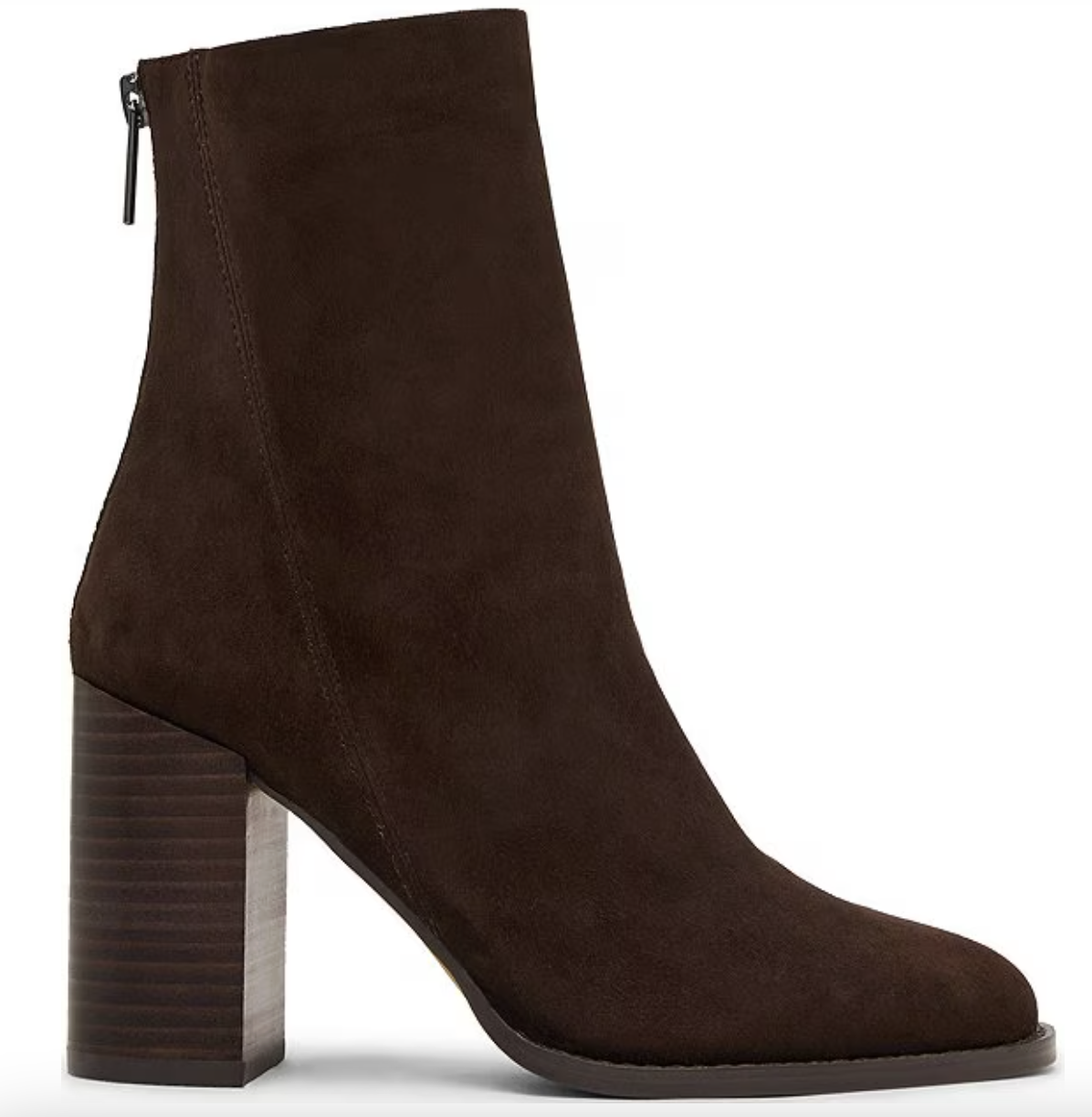 brown suede bootie