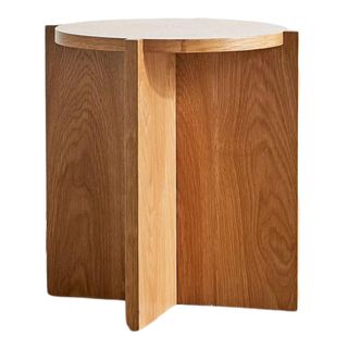Urban Outfitters Astrid circular wooden nightstand cut-out