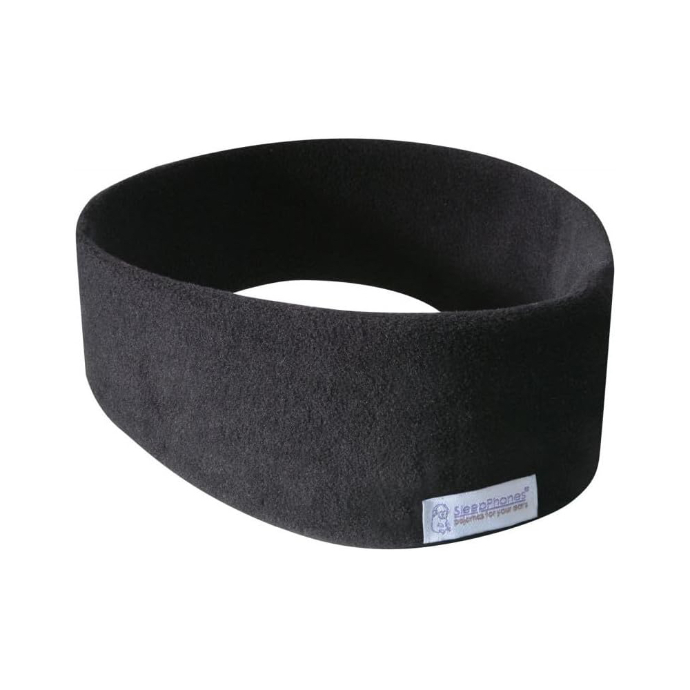 The SleepPhones headband render against a white background.