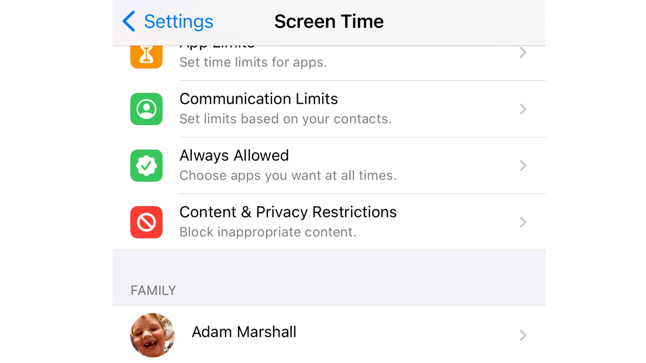 Parental controls for iPhone