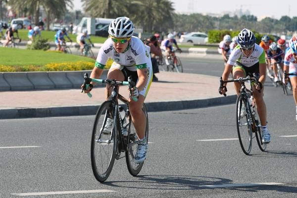 Amanda Spratt (Australia) lit up the bunch chase to Bastianelli and Knetemann