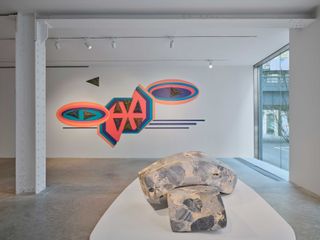 Design objects in gallery, part of New Transcendence at Friedman Benda