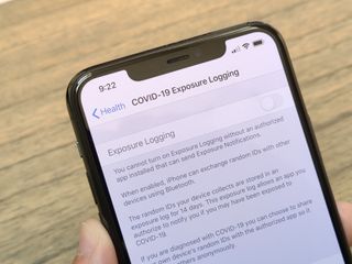 COVID-19 exposure logging iPhone