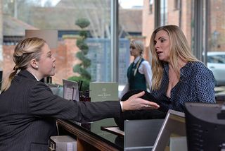 WARNING: Embargoed for publication until 00:00:01 on 01/03/2016 - Programme Name: Eastenders - TX: 11/03/2016 - Episode: 5244 (No. n/a) - Picture Shows: Is Ronnie too late for the wedding? Ronnie Mitchell (SAMANTHA WOMACK) - (C) BBC - Photographer: Kieron McCarron