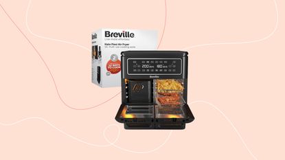 Breville Halo Flex Air Fryer on pink background