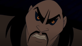 Shan Yu looking angry in Mulan