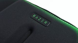 A close up of the Razer logo on the Freyja