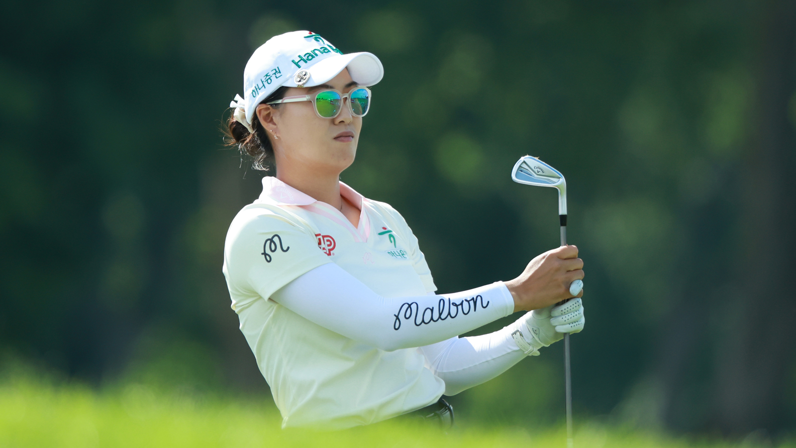 Minjee Lee hits an iron shot