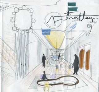 Another of Jaime Hayon’s preliminary sketches for the Fabergé boutique