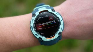 Garmin Instinct 3, a close-up picture of the Training Readiness screen