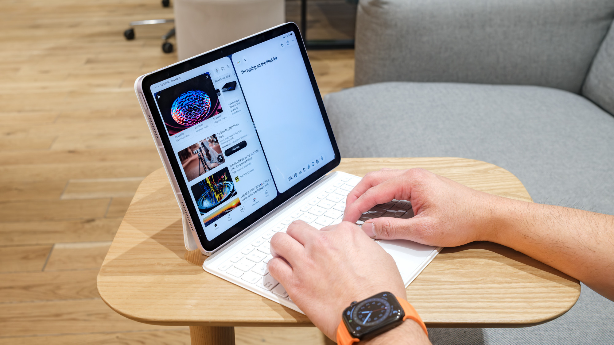 iPad Air M4 with magic keyboard folio